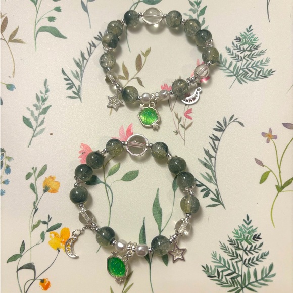 Jewelry - Elegant Silver Charm Beaded Bracelet (sold individually)